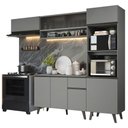 Ver imagem 3 de Armário de Cozinha Completa 260cm Cinza Nice Madesa 04