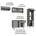 Ver imagem 5 de Armário de Cozinha Completa 260cm Cinza Nice Madesa 04