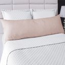 Ver imagem 1 de Fronha Avulsa para Travesseiro Corpo 0,45x1,40M com Zíper Percal 200 Fios Rose