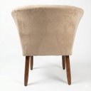 Ver imagem 7 de Jogo 2 Poltronas Estofadas Tecido Veludo Elegante para Sala de Espera Aconchegante Pés de Madeira Re