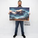 Ver imagem 2 de Quadro Decorativo Montanhas em tela Canvas TACOLADO PAPEL DE PAREDE Moldura Flutuante 4,5cm Freijó 9