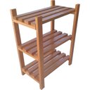 Ver imagem 1 de Estante Modular 3 Prateleiras Madeira Maciça 65x50x29 Cm Pintada Neonx - Verniz Mogno Uv