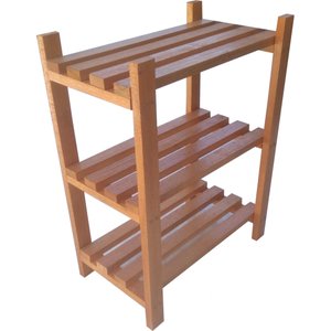 Estante Modular 3 Prateleiras Madeira Maciça 65x50x29 Cm Pintada Neonx - Verniz Mogno Uv