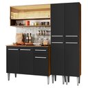 Ver imagem 7 de Armário de Cozinha Compacta 169cm Rustic/Preto Emilly Winter Madesa 08