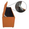 Recamier Puff Baú Casal 1,83 Veludo Laranja Cobre Laranja - 3