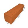 Recamier Puff Baú Casal 1,83 Veludo Laranja Cobre Laranja - 2