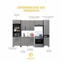 Ver imagem 5 de Cozinha Modulada Completa Fidelitá Mônaco 5 Peças 320cm 11 Portas 4 Gavetas sem Tampo Chumbo/tit