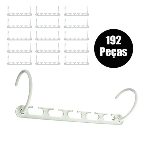 Suporte Cabideiro Organizador de Roupas 192 peças Multifuncional Compacto Espaço Closet Divisoria
