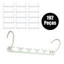 Ver imagem 1 de Suporte Cabideiro Organizador de Roupas 192 peças Multifuncional Compacto Espaço Closet Divisoria