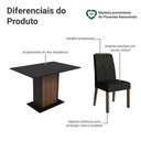 Ver imagem 4 de Conjunto Sala de Jantar Tampo de Madeira 4 Cadeiras Rustic/Preto/Oxford Romã Madesa