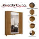 Ver imagem 5 de Guarda Roupa Solteiro Califórnia e Cômoda Dhara Freijó Off White com Espelho - Moval