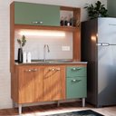 Ver imagem 1 de Cozinha Compacta Katy 4 Portas 1 Gaveta Freijó/Oliva - Irm Móveis