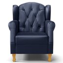 Ver imagem 5 de Poltrona de Amamentação e Descanso com Pés de Madeira Lucy P04 Sintético Azul Marinho - Mpozenato