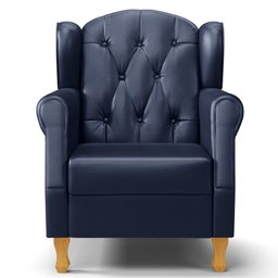 Poltrona de Amamentação e Descanso com Pés de Madeira Lucy P04 Sintético Azul Marinho - Mpozenato - 5