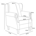 Ver imagem 4 de Poltrona de Amamentação e Descanso com Pés de Madeira Lucy P04 Sintético Azul Marinho - Mpozenato