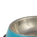 Ver imagem 2 de Comedouro Pet Kala 22cm Aço Inox Azul Único 1 Tigela Pet Azul Aço Inox