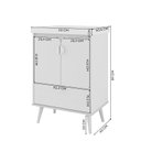 Ver imagem 3 de Gabinete para Banheiro 60cm com 2 Portas 1 Gaveta e Cuba de Embutir Trancoso Marrom/Cappuccino