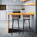 Ver imagem 6 de Kit 2 Bancos para Bancada Banqueta Alta Cappuccino Balcão Cozinha Bistrô Área Gourmet Churrasqueira