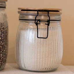 Jogo 2 Potes Vidro Hermético Versalhes Tampa Bambu Trava Black 800ml - Lehaví - 2