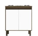 Ver imagem 1 de Gabinete de Cozinha para Cooktop 80cm Ativon Madeira MDF:Avelato/Branco