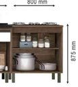 Ver imagem 2 de Gabinete de Cozinha para Cooktop 80cm Ativon Madeira MDF:Avelato/Branco