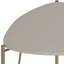 Ver imagem 5 de Mesa Lateral para Sala de Estar Baixa Pés Industrial Dourado Alef I03 Grigio - Lyam Decor