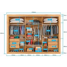 Roupeiro Toronto 1pt Espelhada 100% Mdf C 3 Peroba Off White Peroba - 3