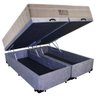 Cama Box Baú Casal Suede Bipartido + Colchão Ortobom Airtech Molas Ensacadas 138x188x65 Cor:cinza - 5