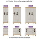 Ver imagem 6 de Cômoda Infantil 95cm 1 Porta com Vidro e 4 Gavetas Bombom Multimóveis Mp4464 Madeirado-off White