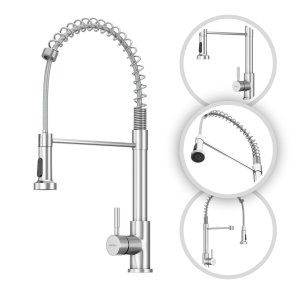 Torneira para Cozinha Gourmet Milão Monocomando Aço Inox 304 Goldenx