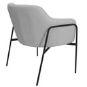 Ver mais imagens de Kit 02 Poltronas Decorativas Jade Base Aço Preto Bouclé Cinza Claro - Nexta Casa