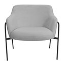 Ver imagem 6 de Kit 02 Poltronas Decorativas Jade Base Aço Preto Bouclé Cinza Claro - Nexta Casa