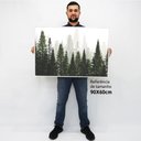 Ver imagem 2 de Quadro Decorativo em Canvas Árvores - Moldura Branca - 90 x 60cm