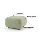Ver imagem 4 de Puff Sala KIT2 Orgânico Nara 60 cm Base Fixa Decorativo Napoli D03 - D'Rossi