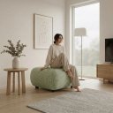 Ver imagem 3 de Puff Sala KIT2 Orgânico Nara 60 cm Base Fixa Decorativo Napoli D03 - D'Rossi