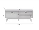 Ver imagem 2 de Rack 1,60m Linea Aurum Nature / Off White Tv até 65´´ Linea Brasil
