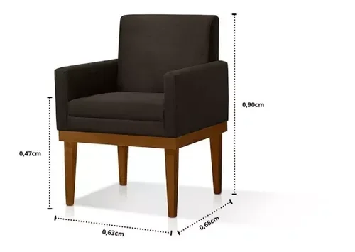 Ver mais imagens de Sofá Living 3 e 2 Lugares Valência - 2,20/1,58mts + 02 Poltronas C/ Base Madeira de Reflorestamento 