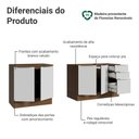 Ver imagem 4 de Armário de Cozinha Compacta 200 Cm Rustic/branco Veludo Lux Madesa 06