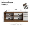 Ver imagem 3 de Armário de Cozinha Compacta 200 Cm Rustic/branco Veludo Lux Madesa 06