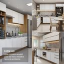 Ver imagem 5 de Armário de Cozinha Compacta 200 Cm Rustic/branco Veludo Lux Madesa 06