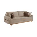 Ver imagem 2 de Sofá Fixo 3 Lugares M-203 2,00m Molas Bonnel Almofadas Soltas Linho Estofados Martins