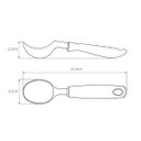 Ver imagem 3 de Colher para Servir Pegar Tirar Sorvete Pegador Aço Inox 22,5cm Asti Brinox Preto