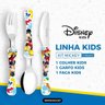 Kit Refeição Infantil Melamina Mickey 6 Peças Prato, Copo, Jogo Americano e Talheres- Tuut - 6