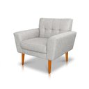 Ver imagem 2 de Kit 2 Poltronas Sala de Estar Bia Pés Palito Linho Cinza M3 - Monari Design