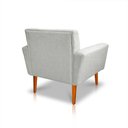 Ver imagem 4 de Kit 2 Poltronas Sala de Estar Bia Pés Palito Linho Cinza M3 - Monari Design
