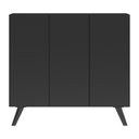 Ver imagem 2 de Gabinete Banheiro 3 Portas Retrô 90Cm Multimóveis V5030 Preto Preto