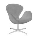 Ver imagem 1 de Poltrona Swan Suede Cinza Base Alumínio Giratória