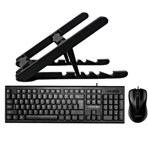 Suporte Notebook + Teclado E Mouse C/ Fio Usb - Hayom-tc3216