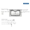 Ver imagem 3 de Cuba Inox Morgana Maxi 78fx Acetinado + Acessorios 50,0x86,0x21,5 - Tramontina