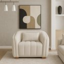 Ver imagem 1 de Poltrona Lilian Luxo Recepção Escritório Suede Bege:marfim/liso